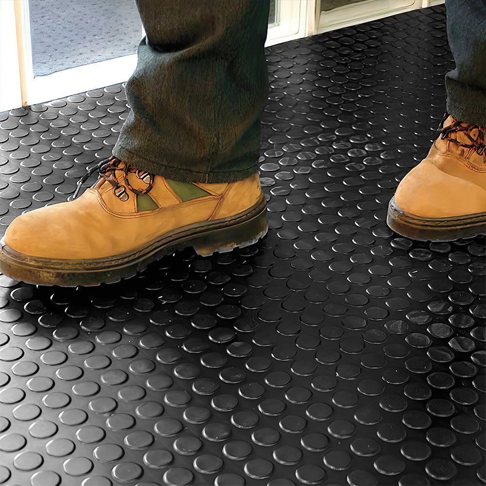 Piso Goma Tachón Antiderrapante en Rollo