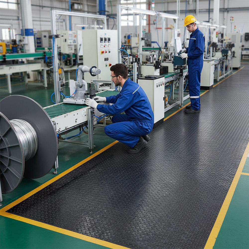 Piso PVC espiga patrón diamante en rollo