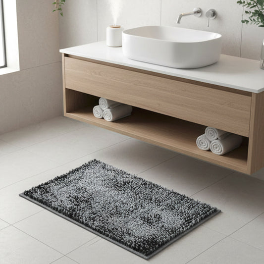 Tapete Chenille Vintage Gris carbon 40 cm x 60cm