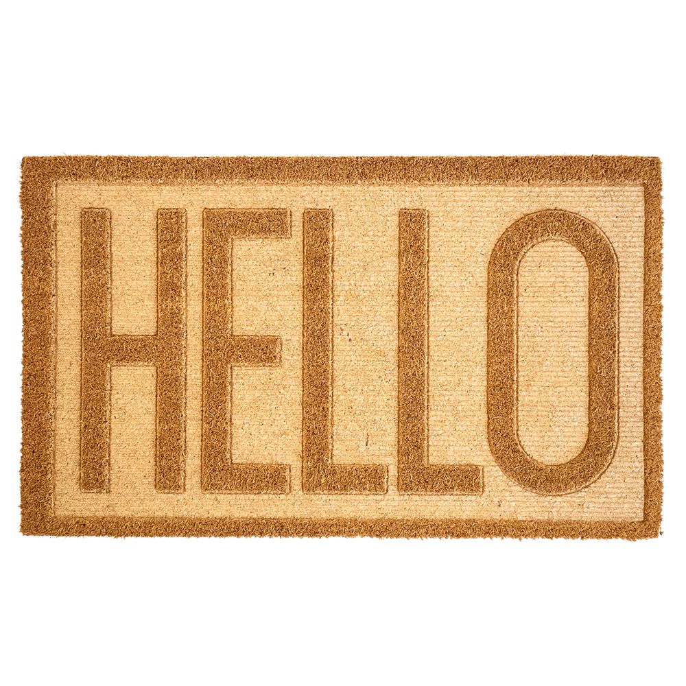 Tapete de entrada Coco Hello 40cm x 60 cm