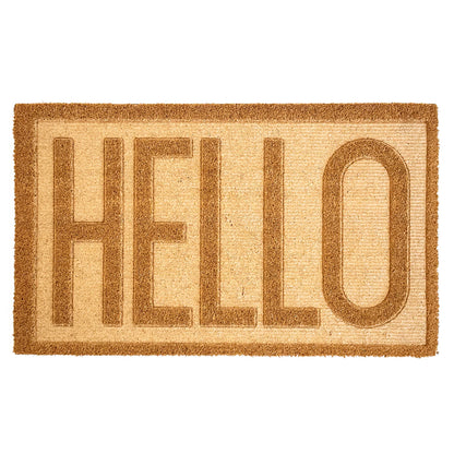 Tapete de entrada Coco Hello 40cm x 60 cm