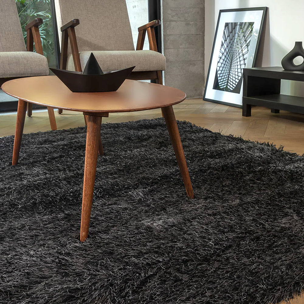 Tapete de sala Sena negro gris 160 cm x 225 cm
