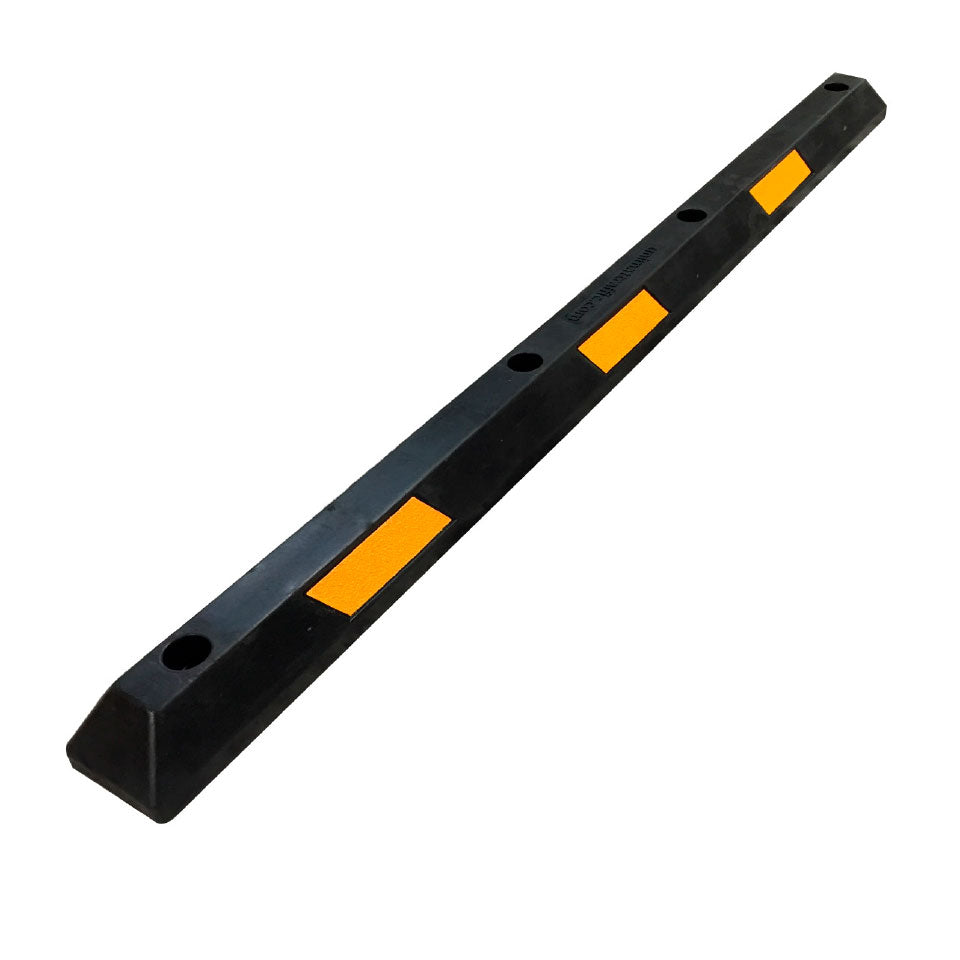 Tope de Estacionamiento 180 cm Hule Reciclado | Uso Rudo, Reflectante y Antidaños